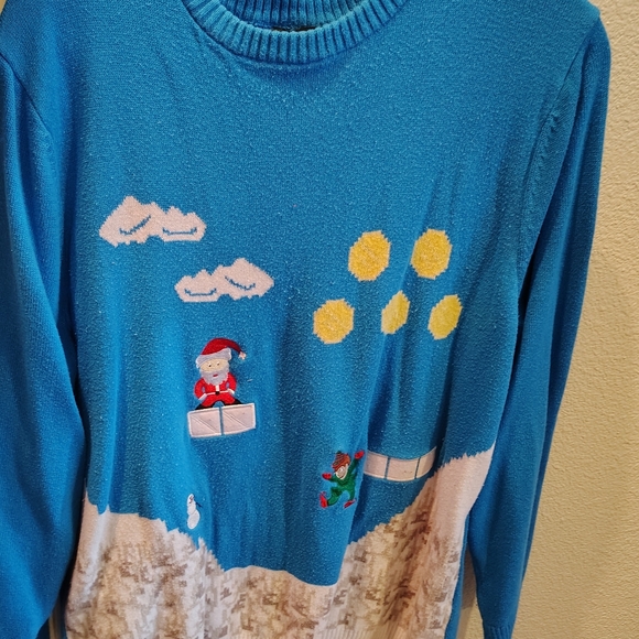 Christmas Sweater size L Vintage Alex Stevens - Picture 2 of 3